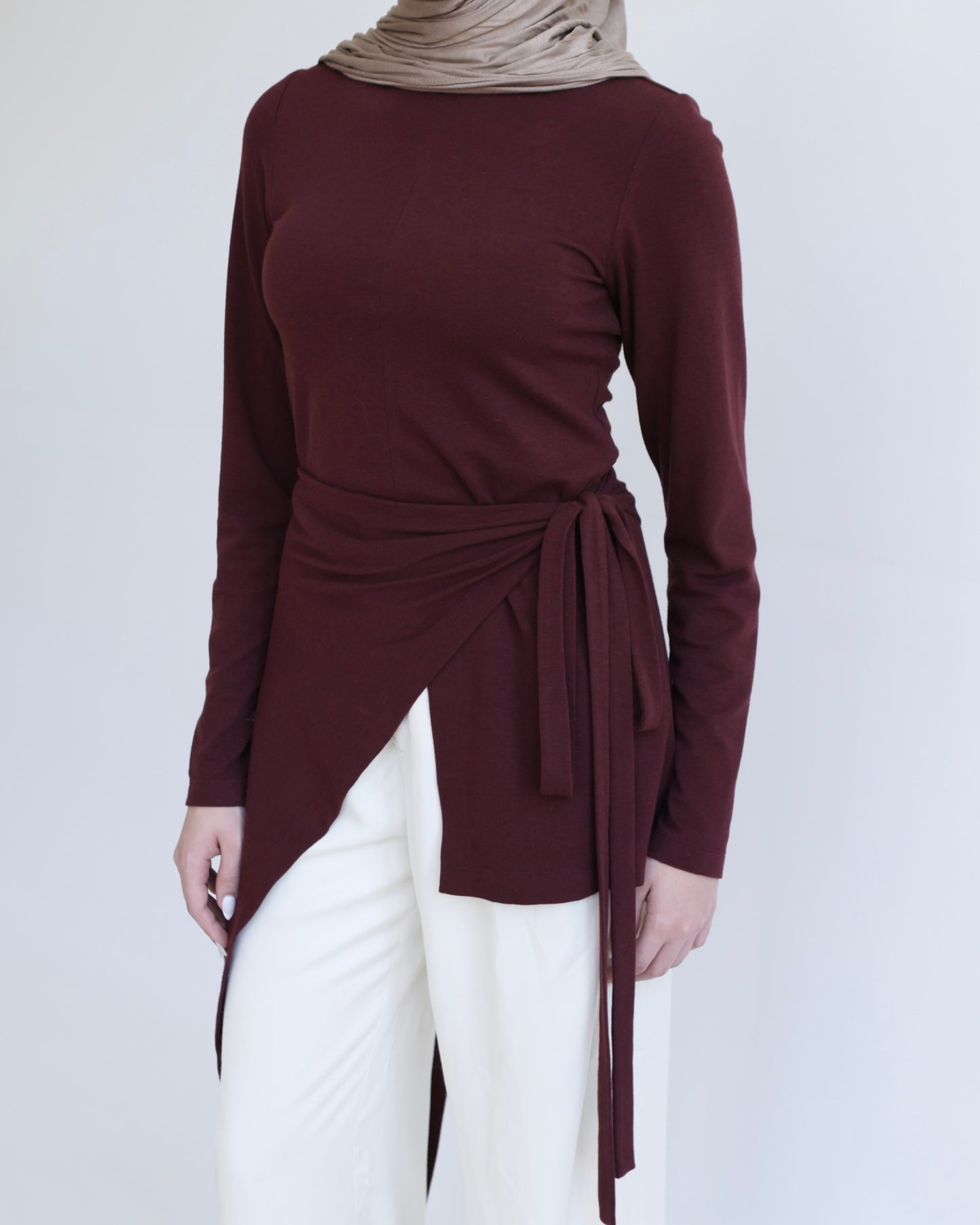 Wrap top - Burgundy