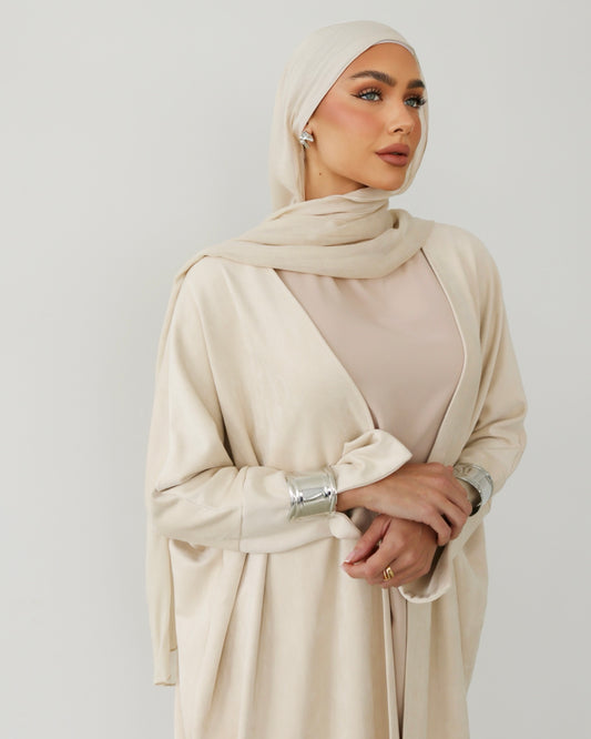 Veloura Abaya Beige