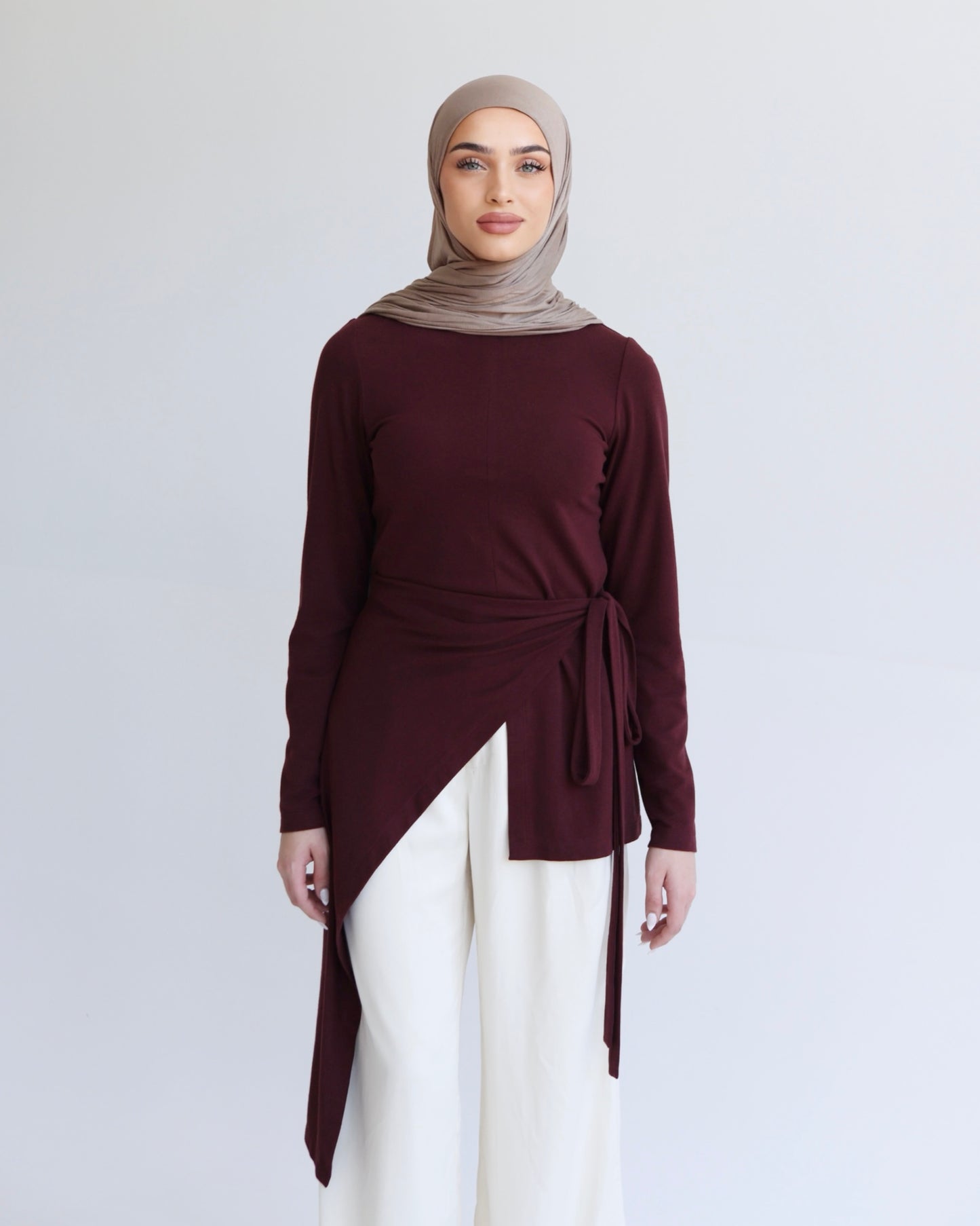 Wrap top - Burgundy