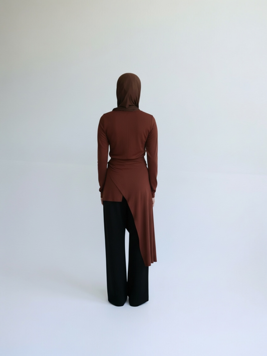 Wrap top - Brown